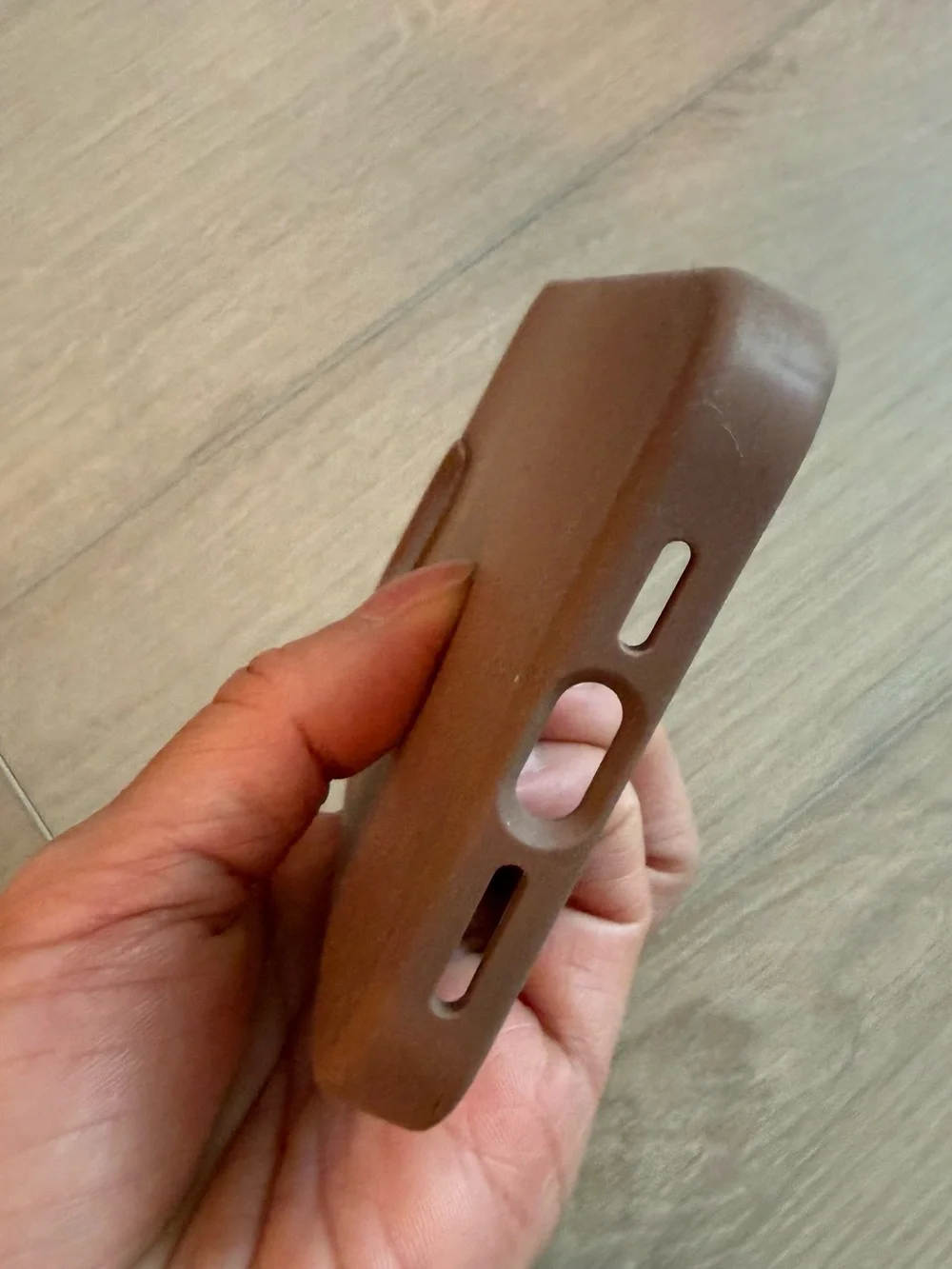 Silicone Phone Case in Matte Brown iPhone 16Pro Max